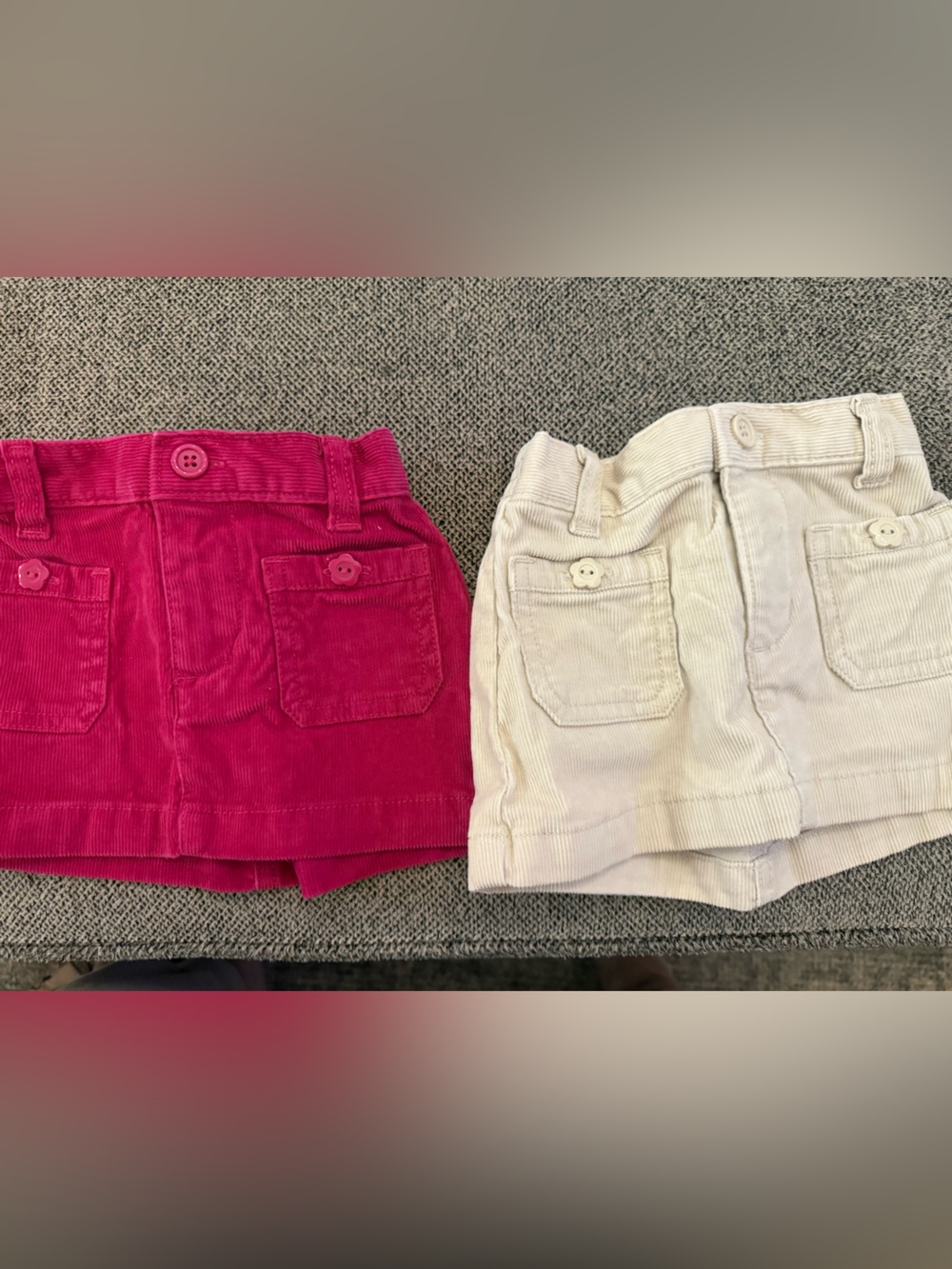 Old Navy Baby Corduroy Skirts - Hot Pink & Cream